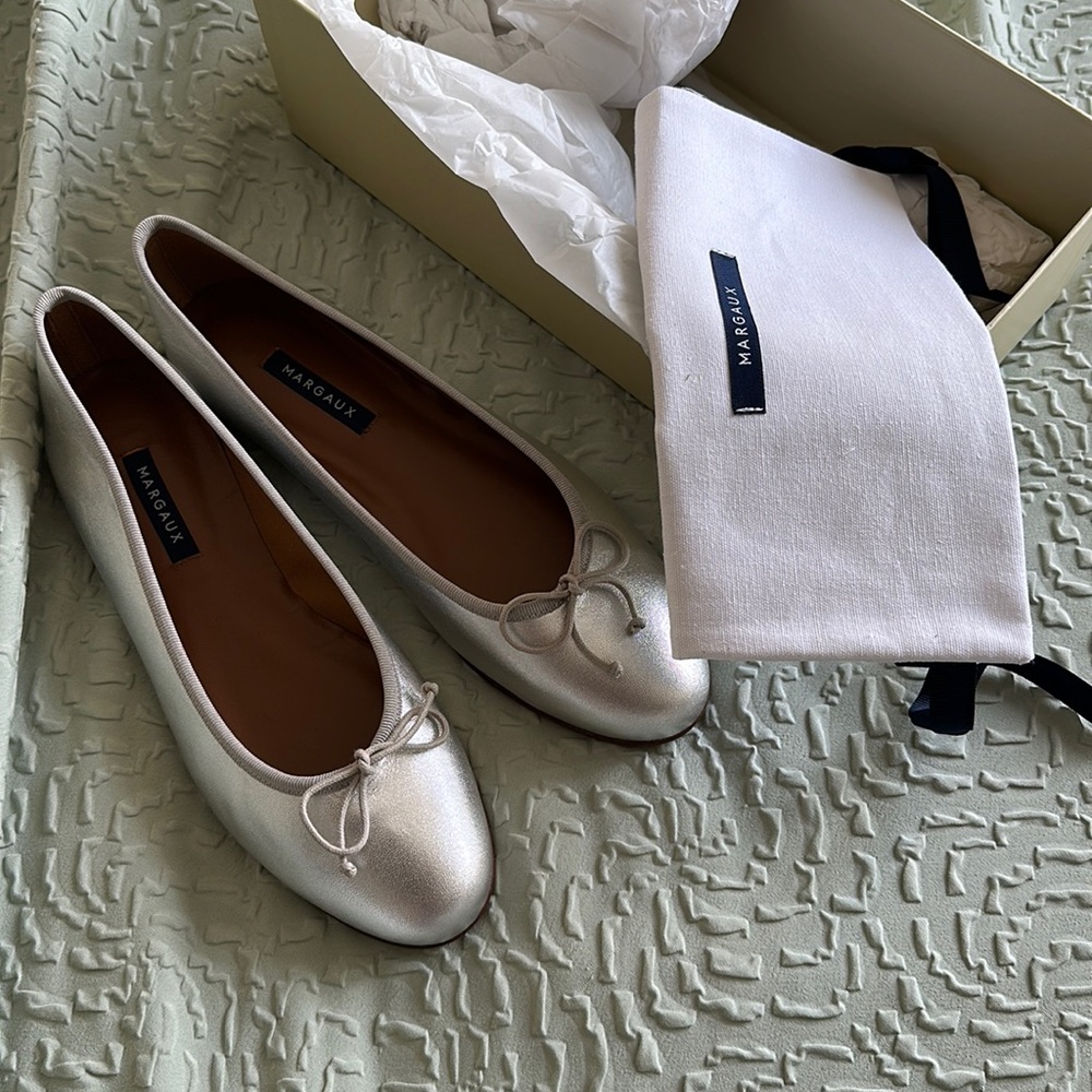 Silver Ballet Flats from Margaux